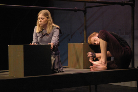 Jill Casey & Jared New perform in <i>Metamorphasis</i>. - Photo by Alaina Kraus