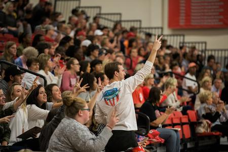 Students cheer for the Lady Bulldogs during their homecoming game against Martin Methodist. - Photo by Kristi McMurry Woody
