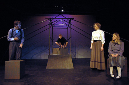 Patrick Myers, Jared New, Emily Brown & Jill Casey perform in <i>Metamorphasis</i>. - Photo by Alaina Kraus
