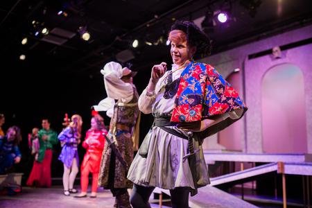 Jacob Beals, theatre major, performs in the Union Players' production of Rosencrantz and Guildenstern are Dead. - Photo by Kristi McMurry Woody
