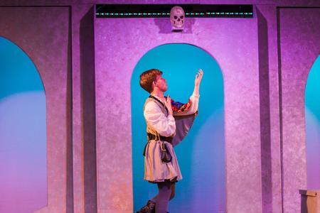 Jacob Beals, theatre major, stars in the Union Players' production of Rosencrantz and Guildenstern are Dead. - Photo by Kristi McMurry Woody