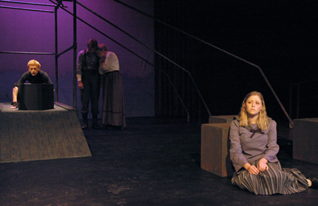 Jared New, Patrick Myers, Emily Brown & Jill Casey perform in <i>Metamorphasis</i>. - Photo by Alaina Kraus