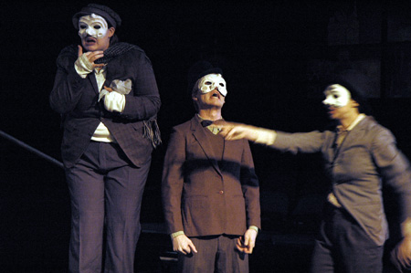 Lindsay Young, Andy Morris, & Katie Mathis perform in <i>Metamorphasis</i>. - Photo by Alaina Kraus