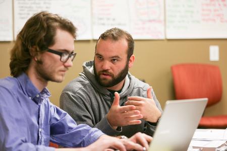 Students in Hendersonville work on a group project. Photo by Scott Lancaster. - Photo by Kristi McMurry Woody