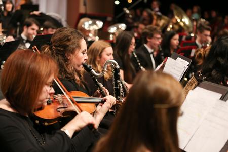 Students perform in the annual A Union Christmas concert presented by the department of music. - Photo by Kristi McMurry Woody