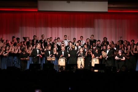The combined choirs perform "Betelehemu" during the annual A Union Christmas concert.  - Photo by Kristi McMurry Woody