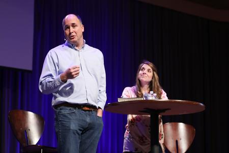 Andy and Ellen Neely of West Jackson Baptist Church lead the Crabtree Family Life series in chapel. - Photo by Kristi McMurry Woody