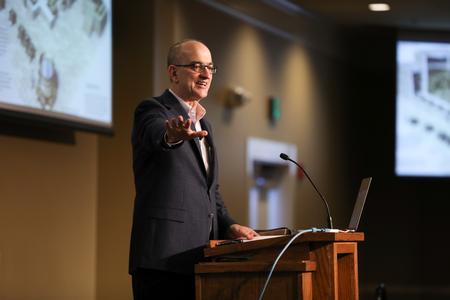 George Guthrie, Senior Fellow in the R.C. Ryan Center for Biblical Studies, speaks in one of three plenary sessions at the Spring Bible Conference at Union University. - Photo by Kristi McMurry Woody