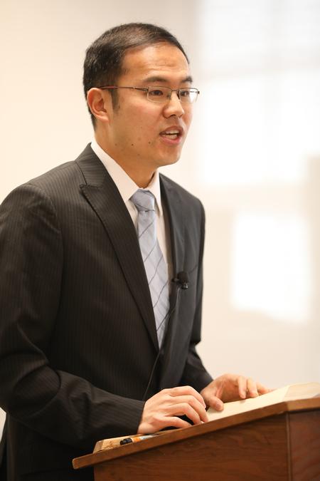 Kevin Chen, associate professor of Biblical studies, speaks during a parallel session at the Spring Bible Conference at Union University. - Photo by Kristi McMurry Woody