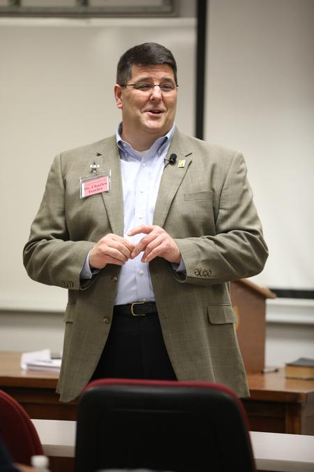 Charles Fowler, pastor of Germantown Baptist Church, speaks on "Creating Evangelism in the DNA of Your Church" during the West Tennessee Evangelism Rally.  - Photo by Kristi McMurry Woody