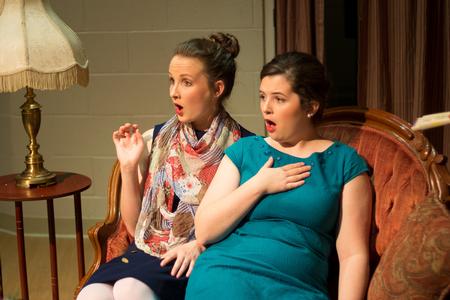 Shelby Morris and Kaylen Williams perform in the opera workshop presentation of Captain Lovelock. - Photo by Nikki Grim