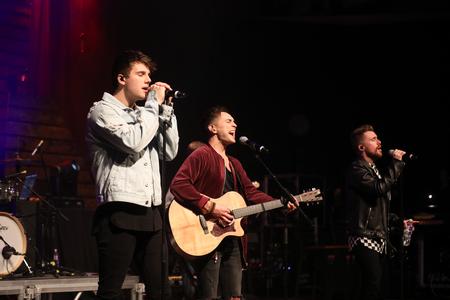 Christian group Anthem Lights performs in the chapel during Homecoming 2018. - Photo by Kristi McMurry Woody
