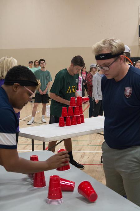 Students participate in Bulldog Olympics, hosted by the senior class for Homecoming. - Photo by Lynn Tucker