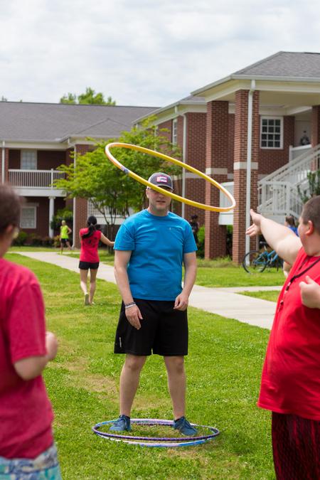 Students from different residence life buildings play games and compete for the Union Cup during Res Life Field Day. - Photo by Nikki Grim