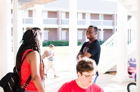 Students enjoy the MOSAIC back-to-school cookout during the fall semester.  - Photo by Jess Newendyke