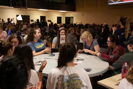 Students compete during Residence Life's Trivium event in the Bowld. - Photo by Joey Echeverria