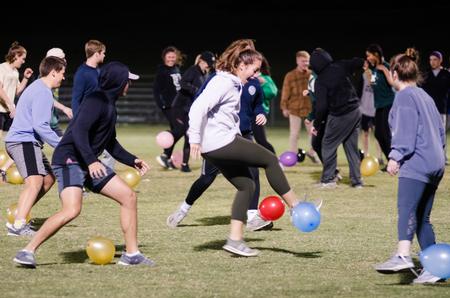 Students participate in Bulldog Olympics during Homecoming. - Photo by Jess Newendyke