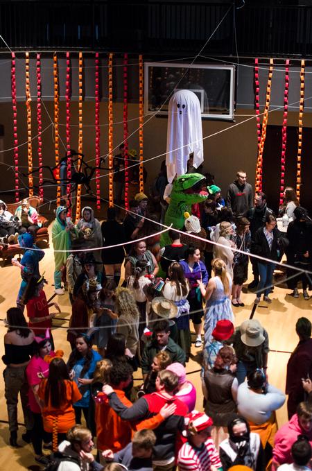 Students enjoy the annual Costume Coffee House event during Halloween. - Photo by Jess Newendyke