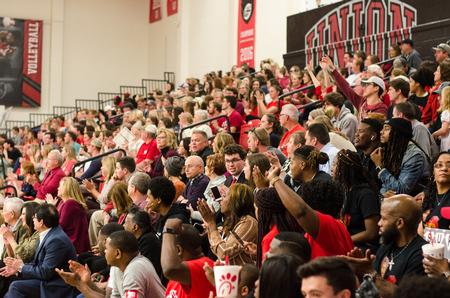 The crowd watches the Bulldogs play Rhodes College during the Homecoming game. - Photo by Jess Newendyke
