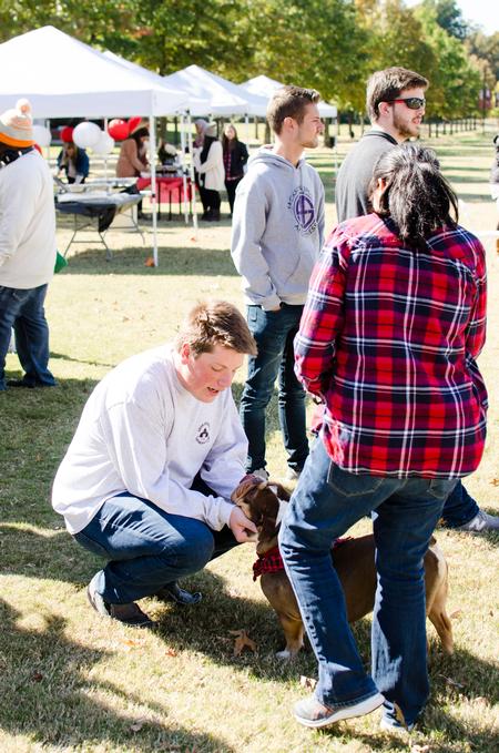Students enjoy the Homecoming chili cook-off. - Photo by Jess Newendyke