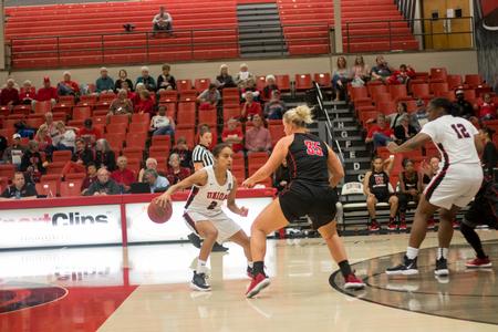 Jada Smith plays in the Homecoming game against Martin Methodist.  - Photo by Nikki Grim