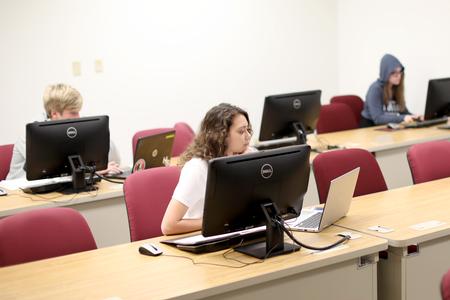 Students study in the Center for Academic Success.  - Photo by Kristi McMurry Woody