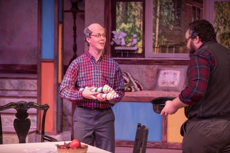 Jonathan Cooper, theological studies major, performs as Mr. Deppina in the UU Theatre production of "You Can't Take It With You." - Photo by Kristi McMurry Woody