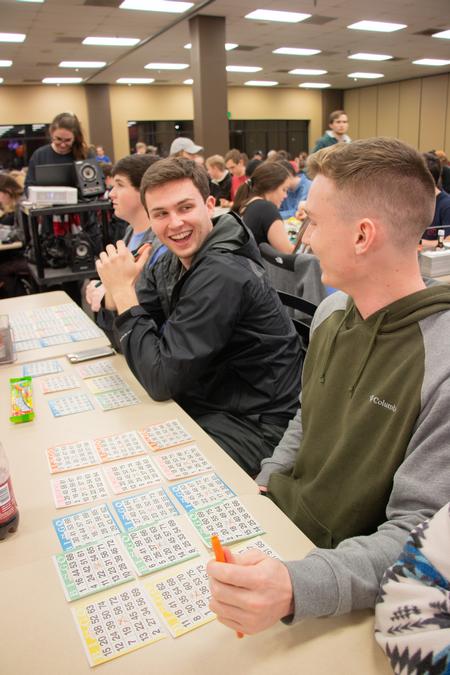 Students enjoy a game of bingo during an event hosted by Student Activities Council. - Photo by Hannah Heckart