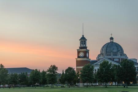 The sun sets over Union University. - Photo by Kristi McMurry Woody