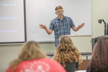 10/12/20 - Steve Halla, associate professor of art, teaches a class. - Kristi McMurry Woody