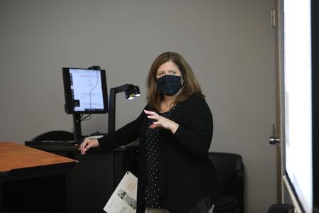 10/19/20 - Karen Martin, professor of language, teaches a class. - Kristi McMurry Woody
