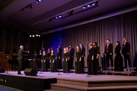Music students perform in the annual fall choral concert. - Photo by Joey Echeverria