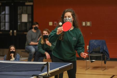 Students participate in the annual Residence Life ping pong tournament in the Bowld Student Commons. - Photo by Kristi McMurry Woody