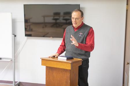 Greg Holifield, associate dean for assessment and reporting at MCUTS, teaches a class. - Photo by Kristi McMurry Woody