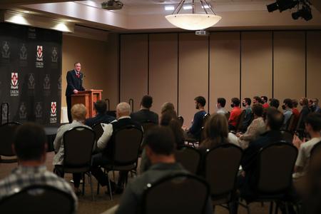 Al Mohler speaks during the Dockery Lectures Series in the Grant Events Center. - Photo by Kristi McMurry Woody