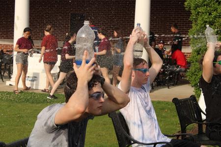 Students participate in games during Res Life's Field Day event.  - Photo by Abigail Aspinwall