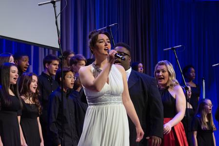 Students perform in a Broadway themed concert in the chapel. - Photo by Naomi Mengel