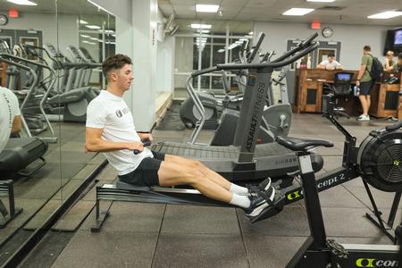 Students exercise in the wellness center.  - Photo by Kristi McMurry Woody