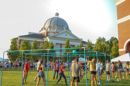 Students enjoy some games on the Great Lawn during the Howdy Party. - Photo by Abigail Aspinwall