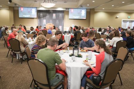 Students enjoy a brunch with their family members during Family Weekend. - Photo by Kristi McMurry Woody