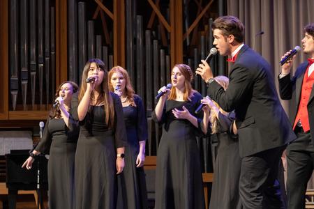 Students perform in the music department's annual fall choral concert. - Photo by Abigail Aspinwall