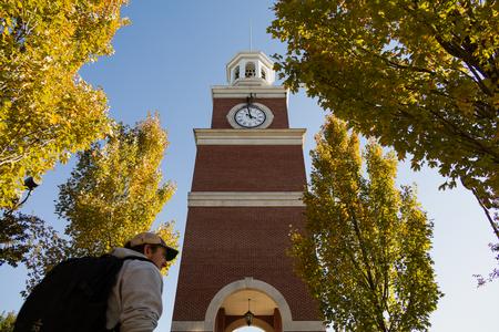 Miller Tower on a fall afternoon. - Photo by Cade Smith