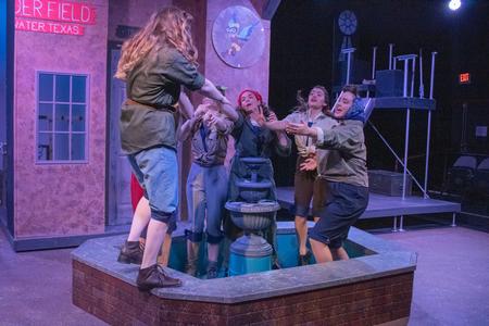 Students perform in the fall play, Decision Height. - Photo by Abigail Aspinwall