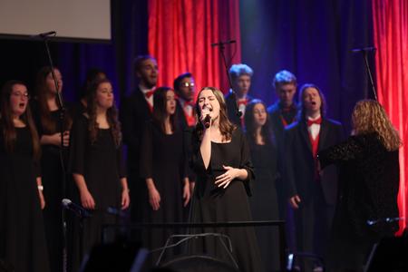 Students perform in the annual Union Christmas concert.  - Photo by Kristi McMurry Woody