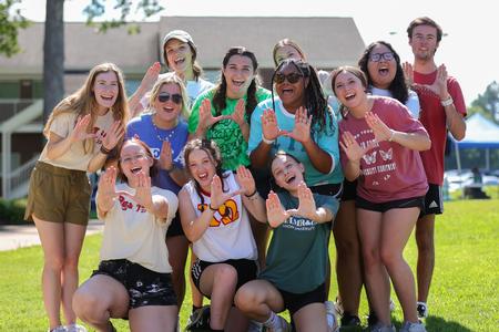 Members of Panhellenic and Student Leadership Engagement help Union's newest students move in during move-in day. - Photo by Suzanne Rhodes