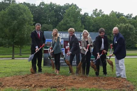 9/9/22 - Union students and faculty help break ground on a 40,000-square-foot academic building on the Great Lawn that will house the McAfee School of Business and the departments of computer science and engineering. - Suzanne Rhodes