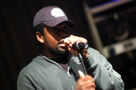 Alum DJ Lee performs with ScratchTrack during the Spring Thing weekend. - Photo by Morris Abernathy
