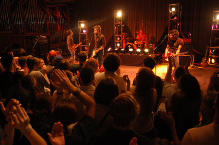 Sanctus Real performed for future and current students as well as members of the Union community at the Spring Thing concert held in the chapel. - Photo by Morris Abernathy