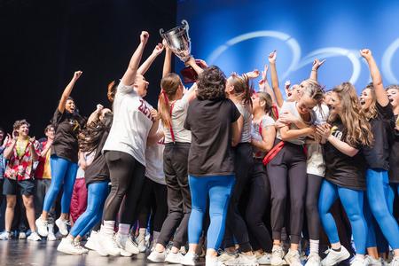 Zeta Tau Alpha takes home the trophy at SAC's annual Variety Show. - Photo by Kristi McMurry Woody