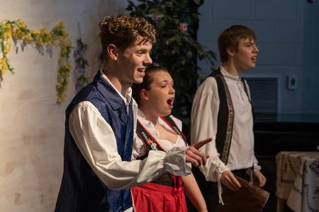 Jamin Sinclair-Lee, Averee Dunivan, and Andrew Richardson perform in the Opera Workshop's production of "The Bartered Bride." - Photo by Abigail Aspinwall